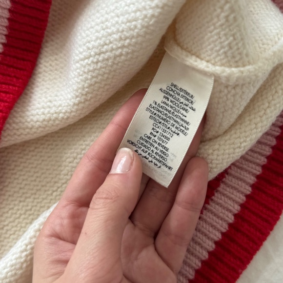 Alice + Olivia White Graphic Print Wool Sweater Size S - Picture 5 of 6